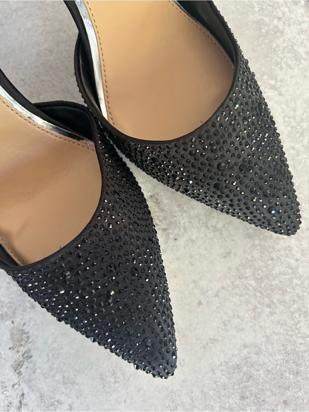 Jewel Badgley Mischka Collection Jailene Ankle Strap Stiletto, Black 7.5 - Picture 3 of 10